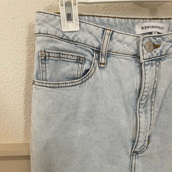 WeWoreWhat High Rise Baggy Straight Leg Distressed Women Jeans Size 27 - Picture 5 of 11